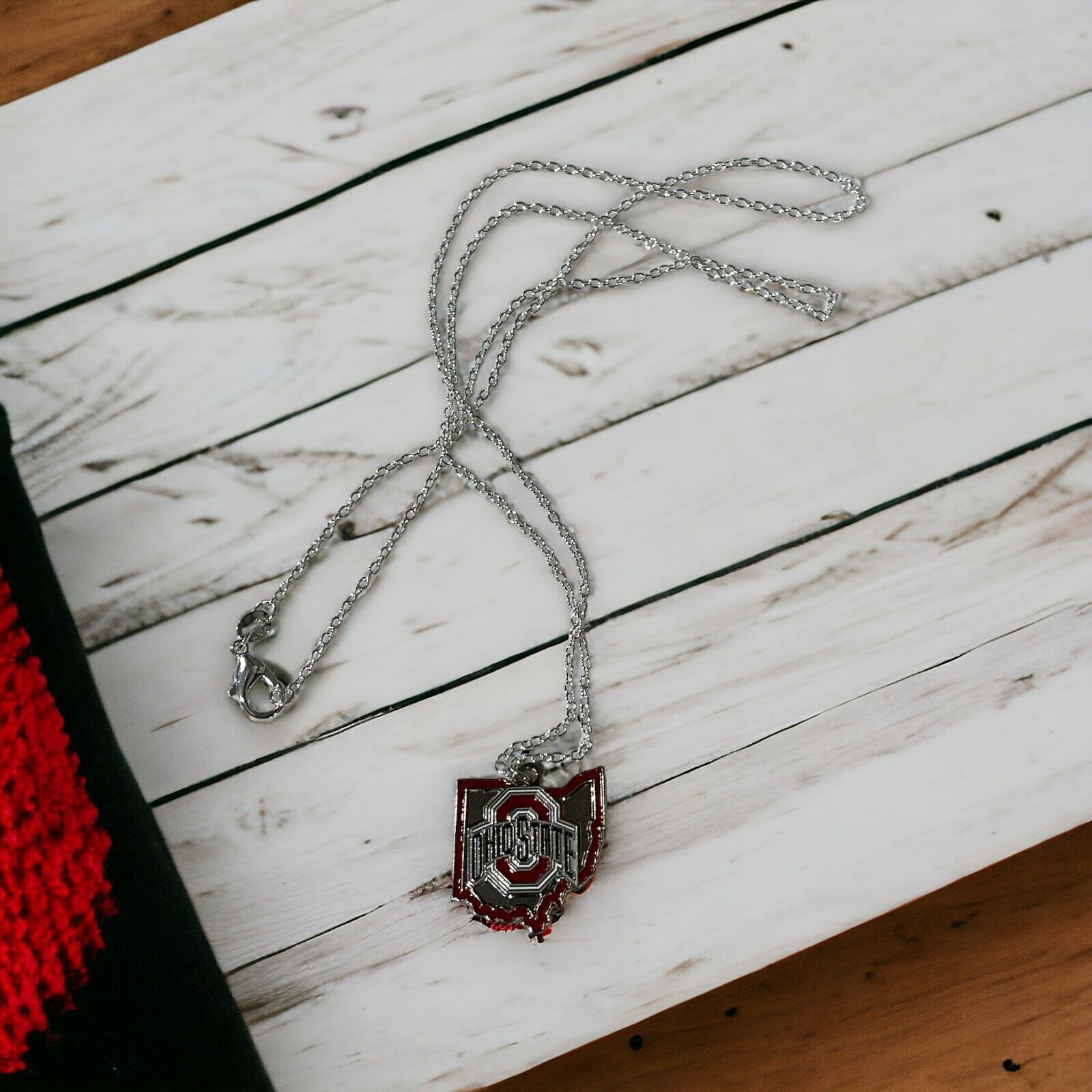 OHIO STATE BUCKEYES STATE DESIGN PENDANT NECKLACE