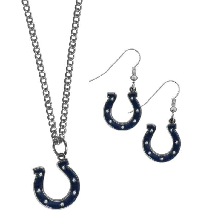 Indianapolis Colts Dangle Earrings & Necklace Set