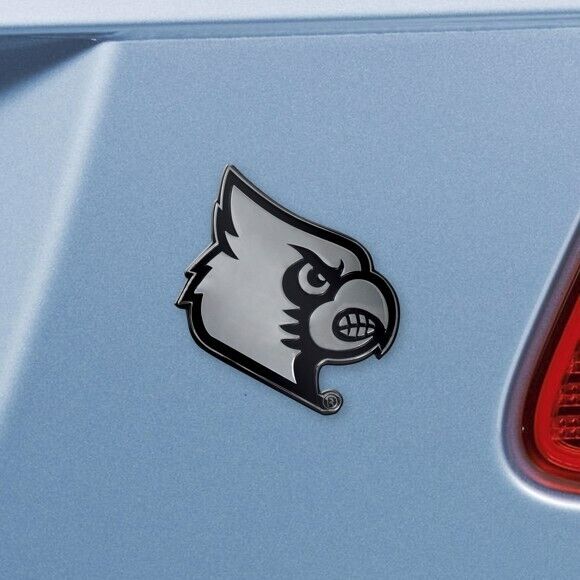 LOUISVILLE CARDINALS - CHROME AUTO EMBLEM - 3" X 3"