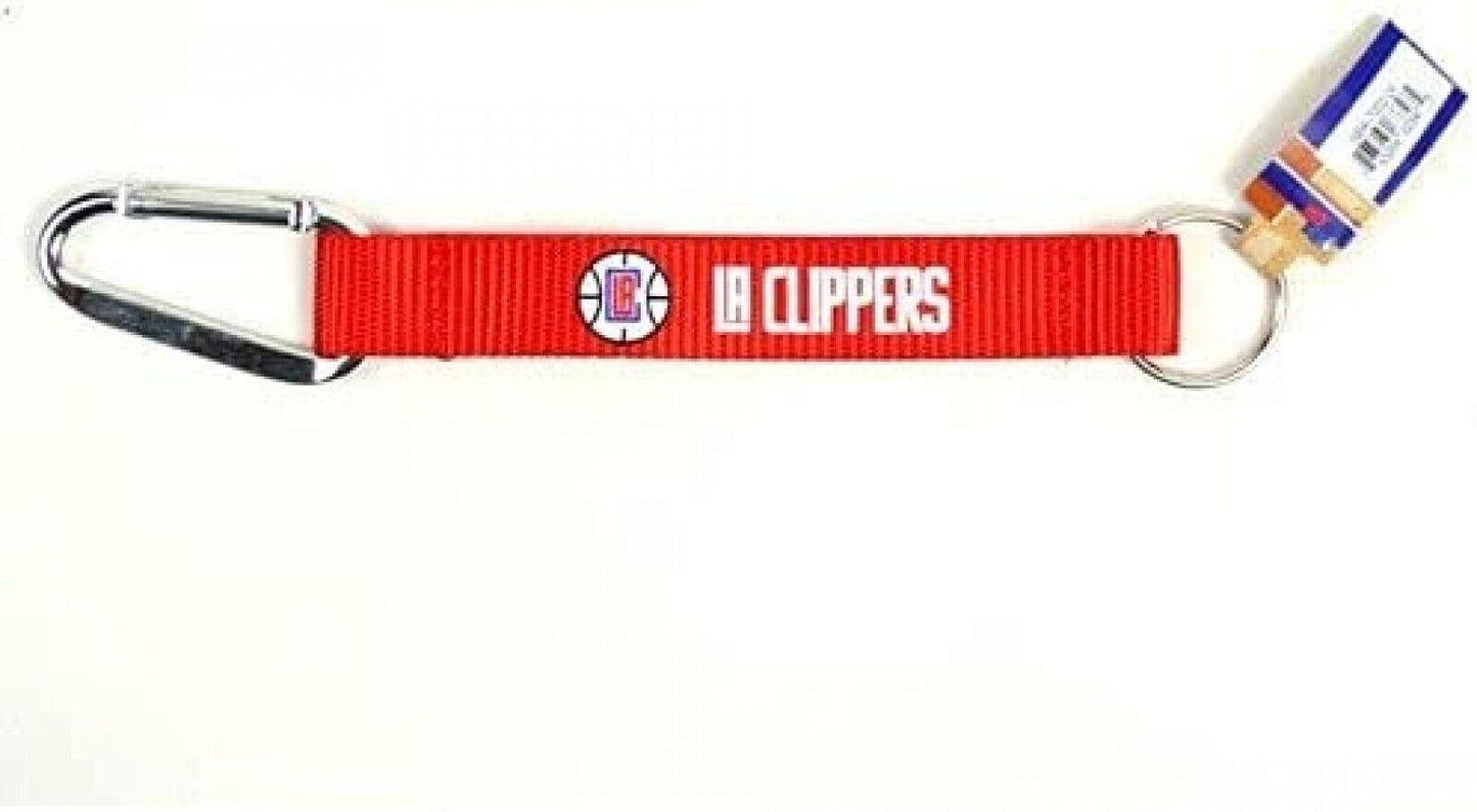 LOS ANGELES CLIPPERS (RED) CARABINER LANYARD KEYCHAIN