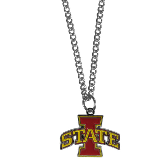 IOWA STATE CYCLONES LOGO PENDANT NECKLACE