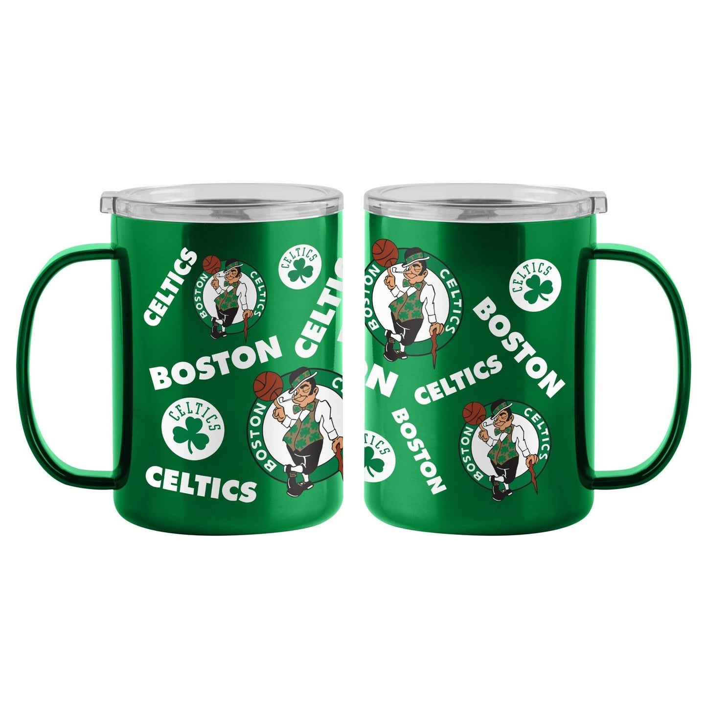 Boston Celtics 15oz Sticker Ultra Mug  Stainless Steel  Insulated  Hot&Cold