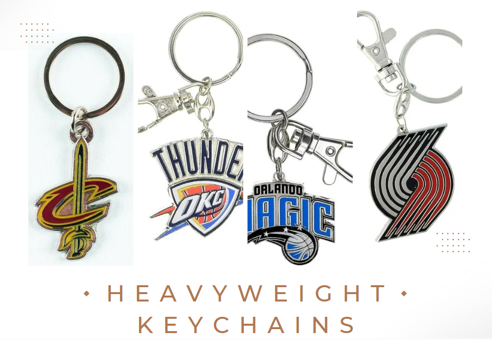 NBA Heavyweight Metal Keychain Keyrings - Pick Your Team