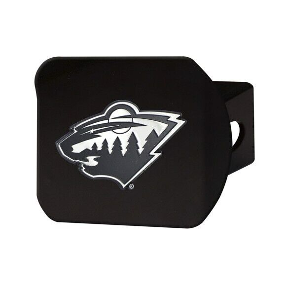 Minnesota Wild Hitch Cover - Heavy Duty Black - 3.4" x 4"