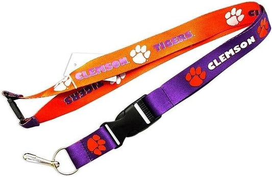 Clemson Tigers Two Tone Lanyard Keychains