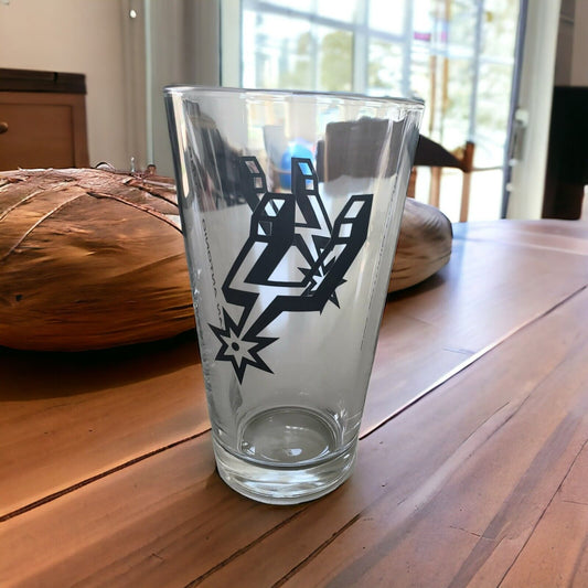 16oz San Antonio Spurs Glass Mugs