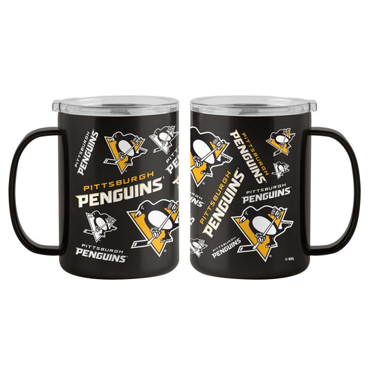 Pittsburgh Penguins 15oz Sticker Ultra Mug  Stainless Steel  Insulated  Hot&Cold