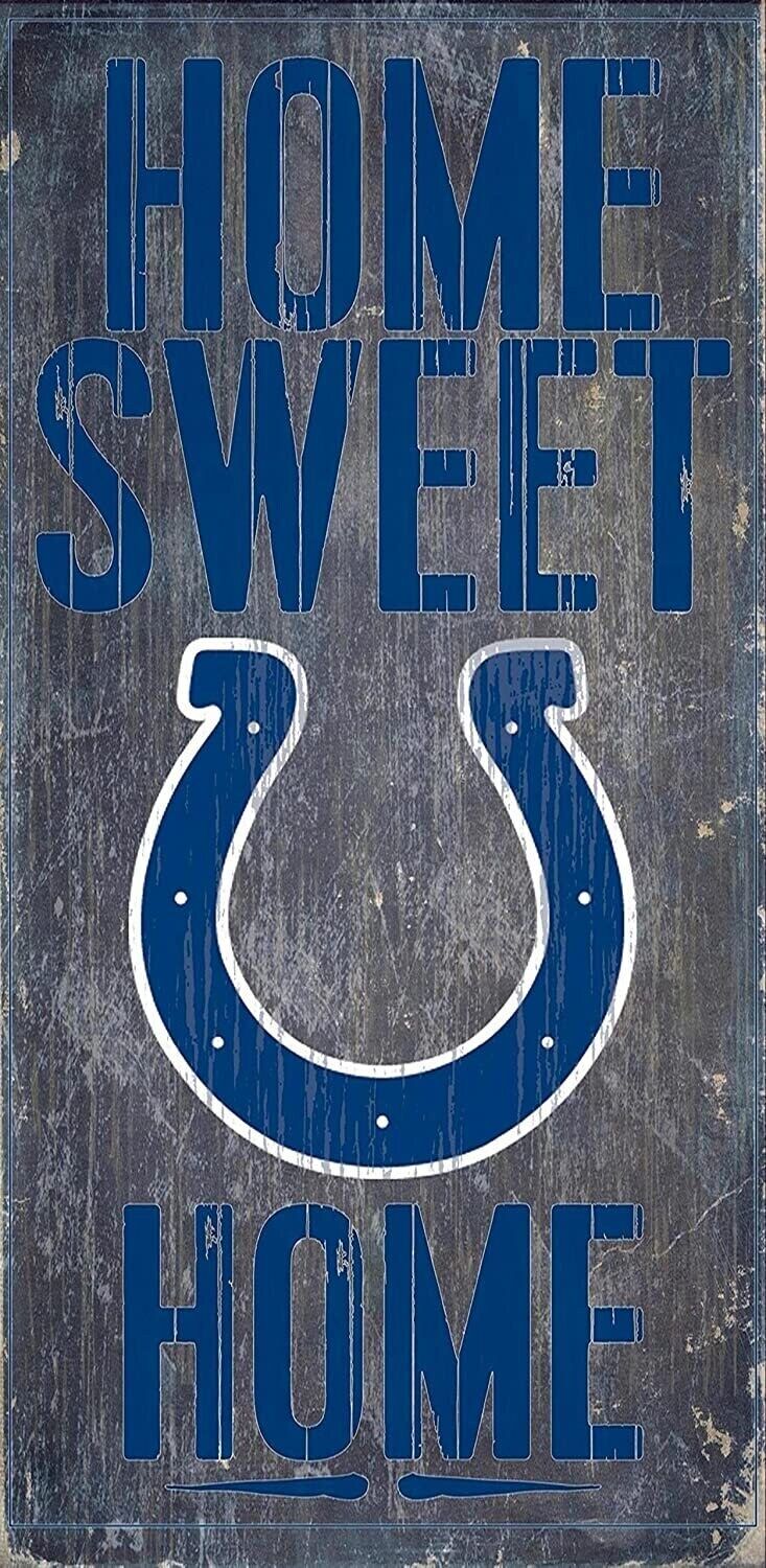 Indianapolis Colts "Home Sweet Home" Wood Signs 6"x12"