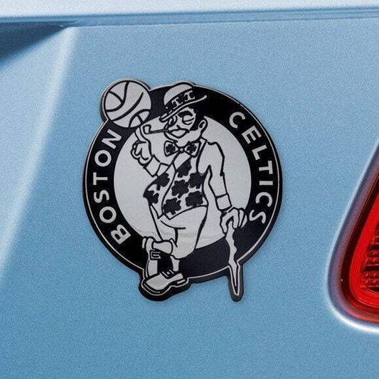 BOSTON CELTICS - CHROME AUTO EMBLEM - 3" X 3"