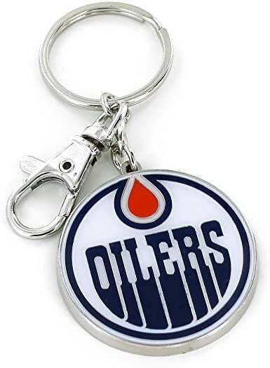 Edmonton Oilers Heavyweight Metal Keychain Keyrings