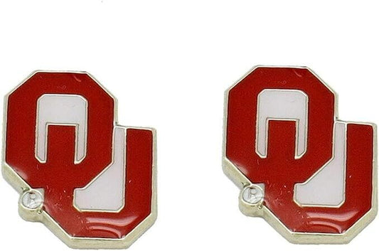 OKLAHOMA SOONERS TEAM POST STUD EARRINGS