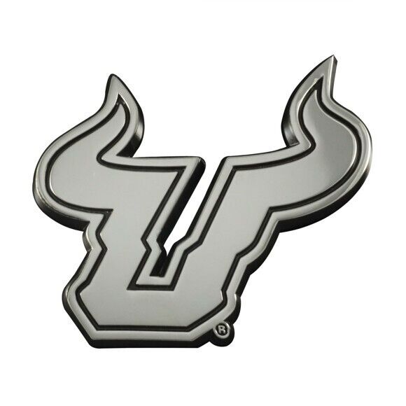 SOUTH FLORIDA BULLS - CHROME AUTO EMBLEM - 3" X 3"