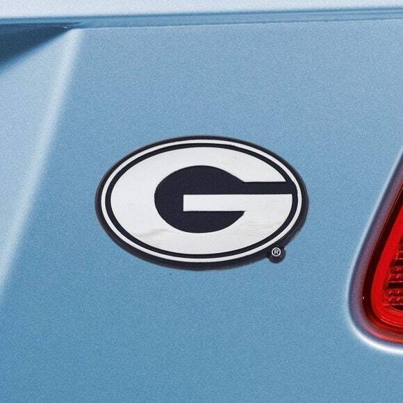 GEORGIA BULLDOGS - CHROME AUTO EMBLEM - 3" X 3"