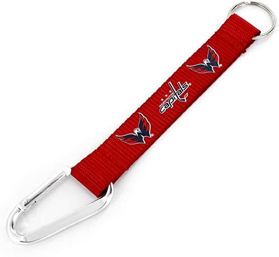 WASHINGTON CAPITALS (RED) CARABINER LANYARD KEYCHAIN