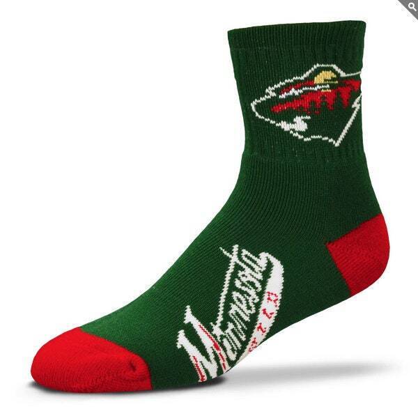 Set of 2  Minnesota Wild  Team Color Youth Socks (Size 1-5)