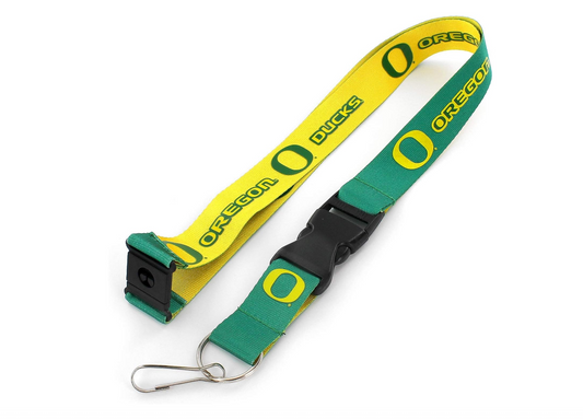 Oregon Ducks Two Tone Lanyard Keychains