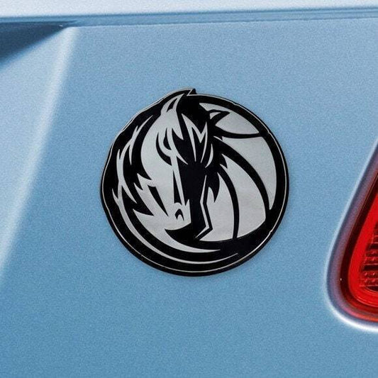 DALLAS MAVERICKS - CHROME AUTO EMBLEM - 3" X 3"