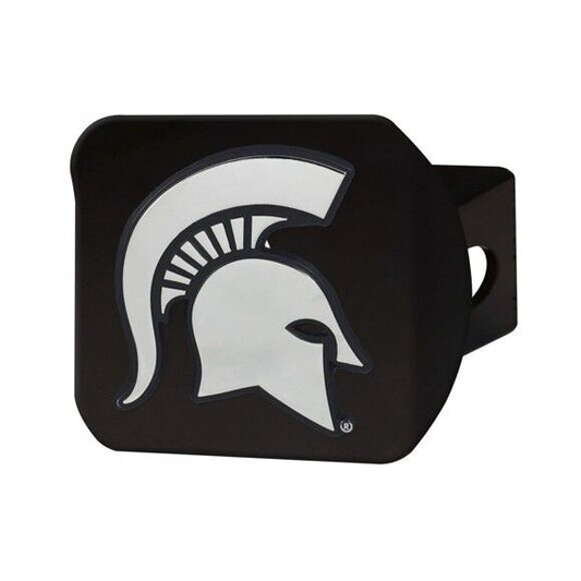 Michigan State Spartans Hitch Cover - Heavy Duty Black - 3.4" x 4"