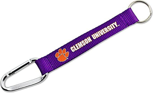 CLEMSON TIGERS CARABINER LANYARD KEYCHAIN