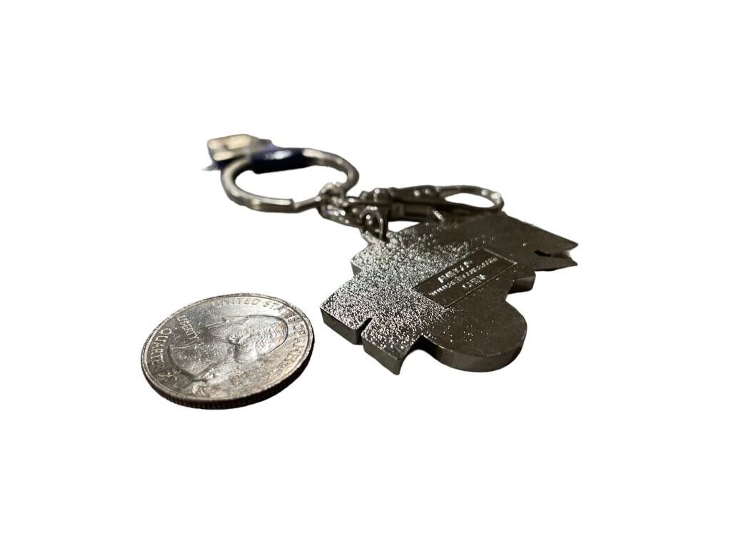 West Virginia Mountaineers State Design Heavyweight Metal Keychain Keyring