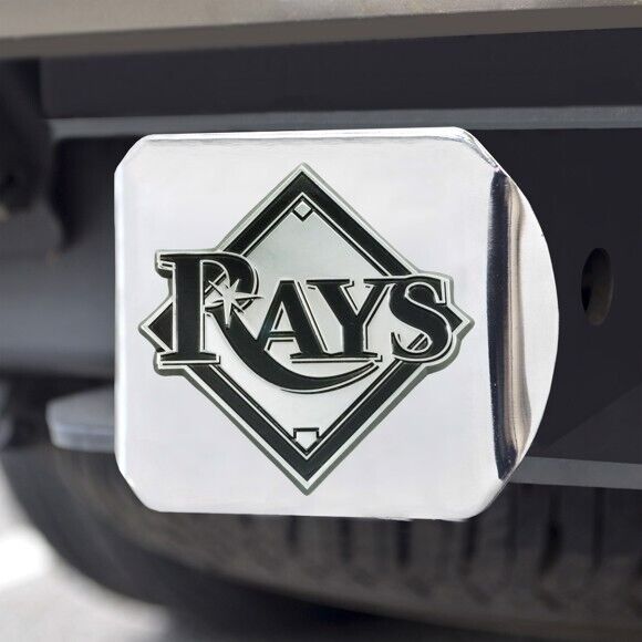 Tampa Bay Rays Hitch Cover - Heavy Duty Chrome  - 3.4" x 4"