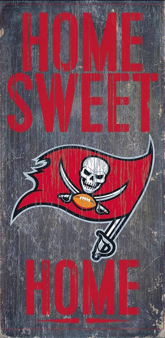 Tampa Bay Buccaneers "Home Sweet Home" Wood Signs 6"x12"