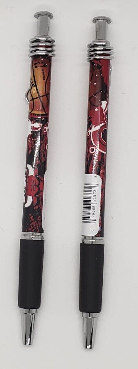 Set Of 4  Chicago Bulls Ballpoint Jazz Pens  Black Ink