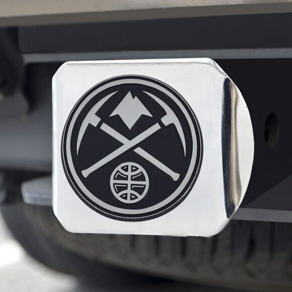 Denver Nuggets Hitch Cover - Heavy Duty Chrome  - 3.4" x 4"