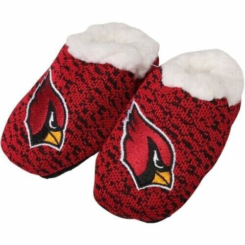 Arizona Cardinals Knit Baby Bootie  Embroidered Graphics  Faux Fur Lining