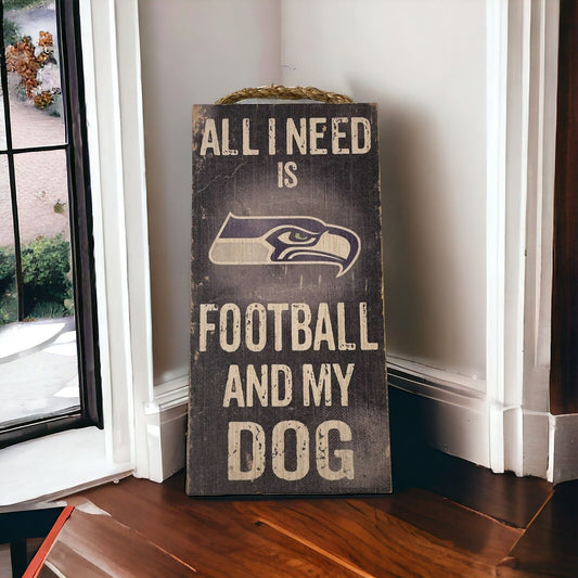 Seattle Seahawks "All I Need" Wood Signs 6"x12"