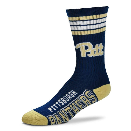 Set of 2  Pittsburgh Panthers  4 Stripe Deuce Medium Socks (5-10)