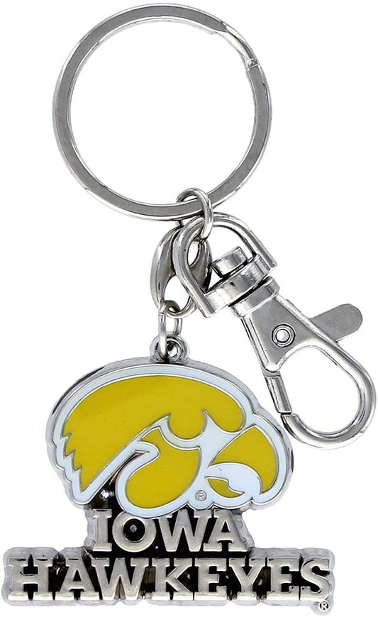 Iowa Hawkeyes Heavyweight Metal Keychain Keyrings