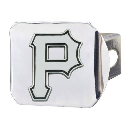 Pittsburgh Pirates Hitch Cover - Heavy Duty Chrome  - 3.4" x 4"