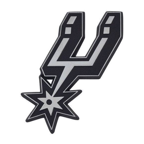 SAN ANTONIO SPURS - CHROME AUTO EMBLEM - 3" X 3"