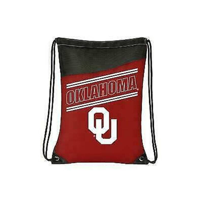 Oklahoma Sooners Incline Style Backsacks Backpacks 18"H x 13.5"W  Braided Drawco