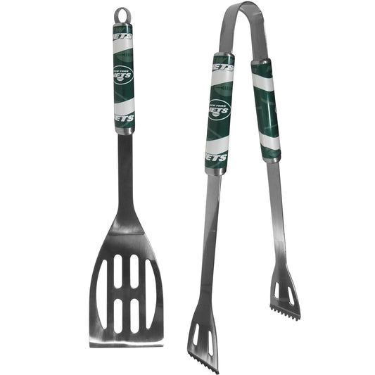 New York Jets 2 pc Steel BBQ Tool Set