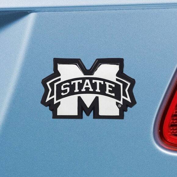 MISSISSIPPI STATE BULLDOGS - CHROME AUTO EMBLEM - 3" X 3"