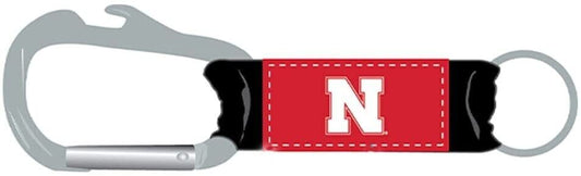 Nebraska Cornhuskers Carabiner Keychains Keyrings with Bottle Opener