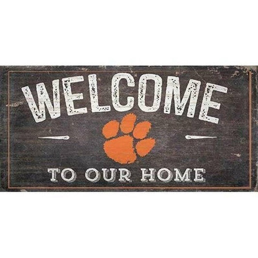 Clemson Tigers Wood Signs 6"x12"