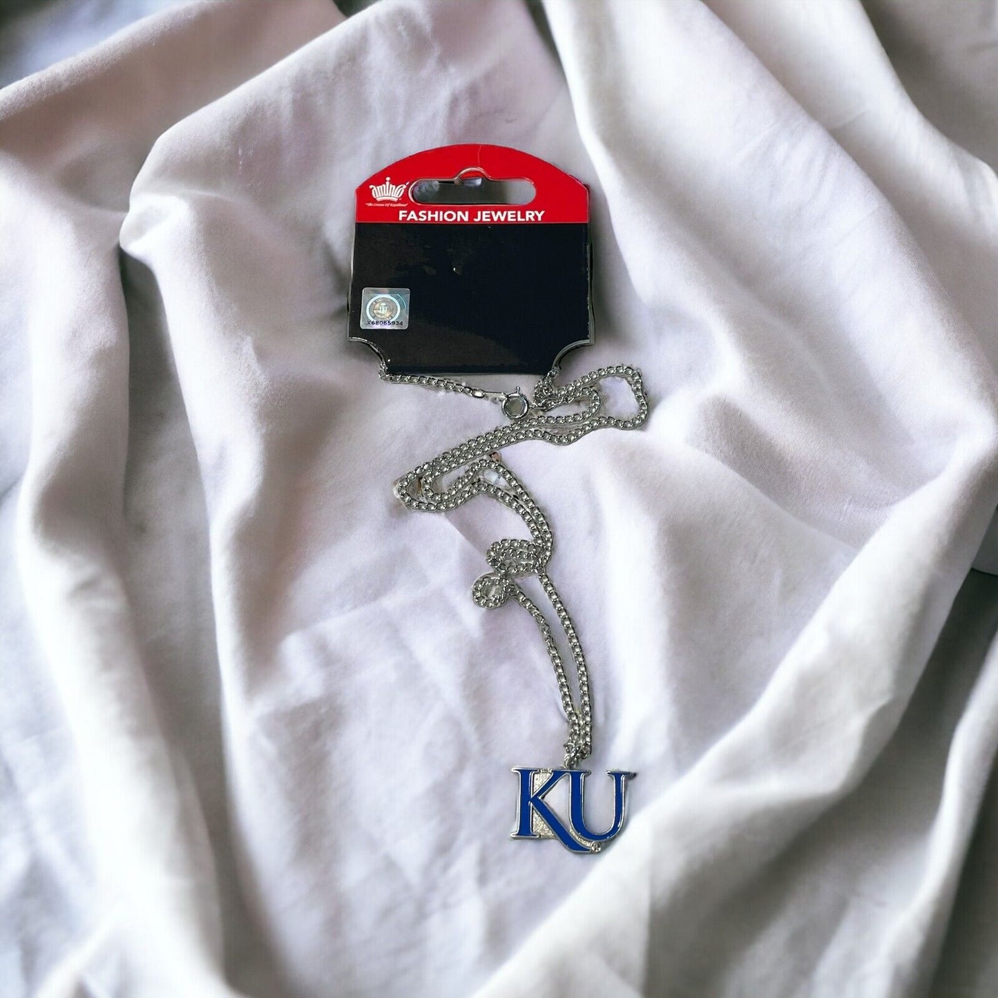 KANSAS JAYHAWKS LOGO PENDANT NECKLACE