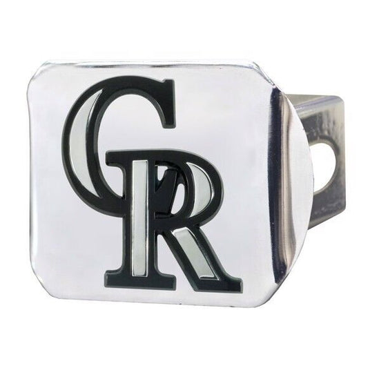 Colorado Rockies Hitch Cover - Heavy Duty Chrome  - 3.4" x 4"