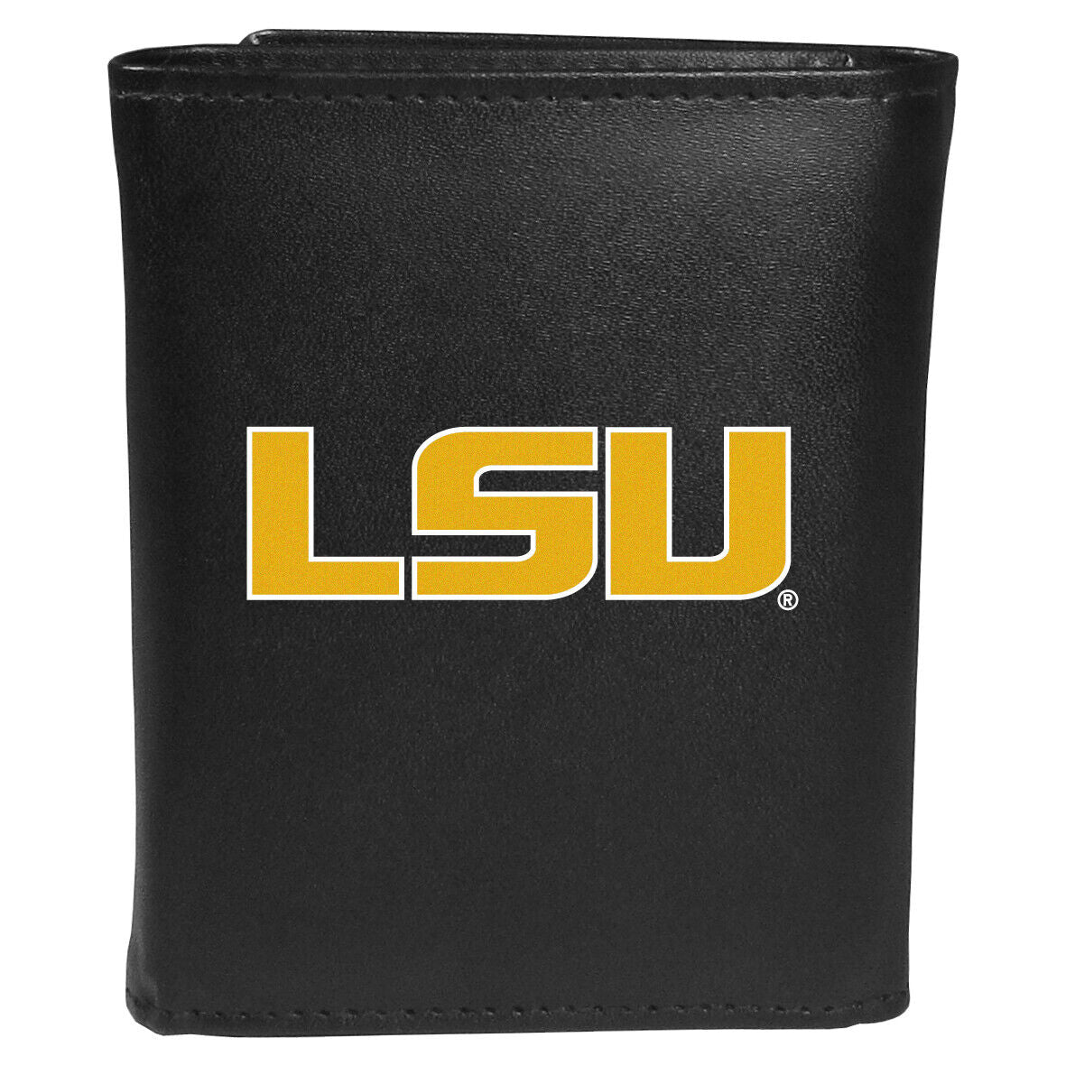 LSU Tigers Leather Tri-fold Wallet Large Logo