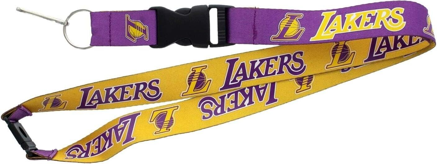 Los Angeles Lakers Two Tone Lanyard Keychains