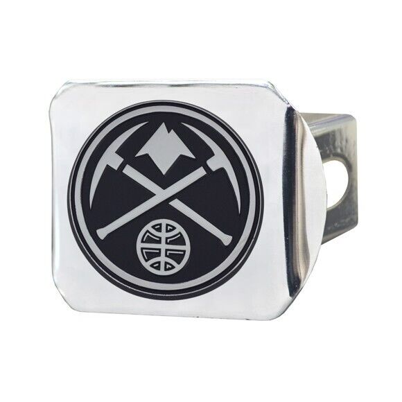 Denver Nuggets Hitch Cover - Heavy Duty Chrome  - 3.4" x 4"