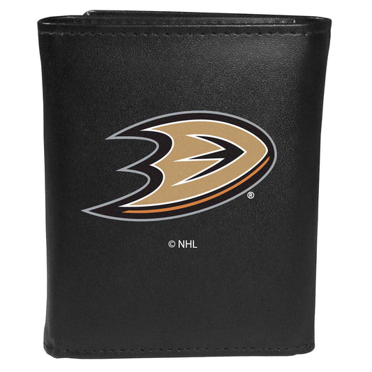 Anaheim Ducks Leather Tri-fold Wallet, Large Logo