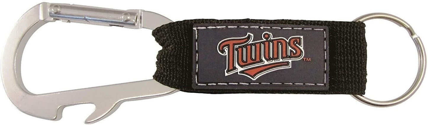 Minnesota Twins Carabiner Keychains Keyrings with Bottle Opener