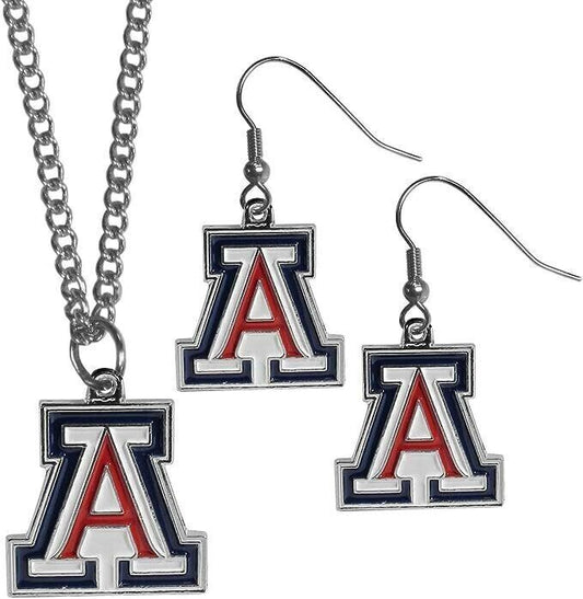 Arizona Wildcats Dangle Earrings & Necklace Set