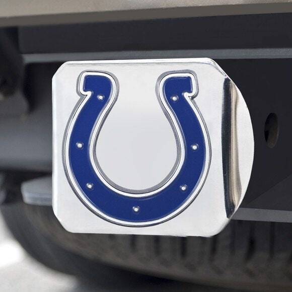 Indianapolis Colts Hitch Cover  Color on Chrome 3.4"x4"  3D Molded Design  Made 