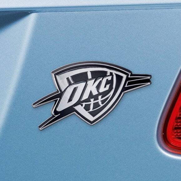 OKLAHOMA CITY THUNDER - CHROME AUTO EMBLEM - 3" X 3"