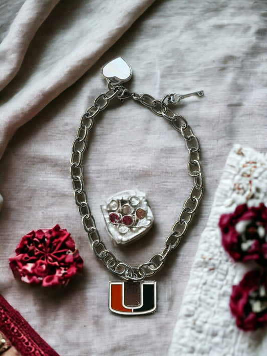 Miami Hurricanes Bracelets - Stainless Steel&Nickel Free